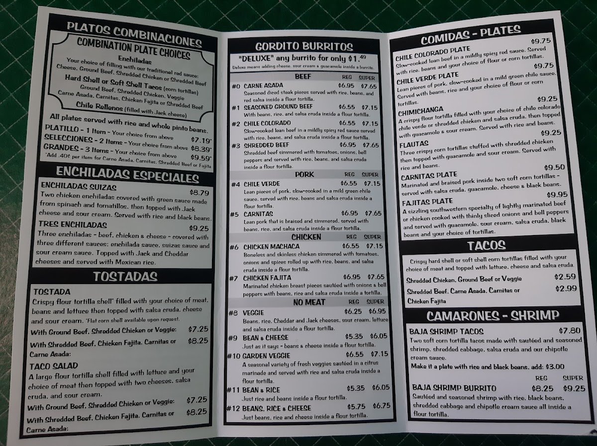 Gordito Burrito Menu - Image 3