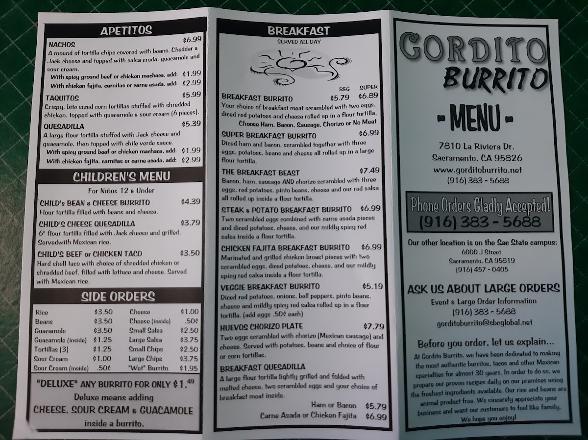 Gordito Burrito Menu - Image 5